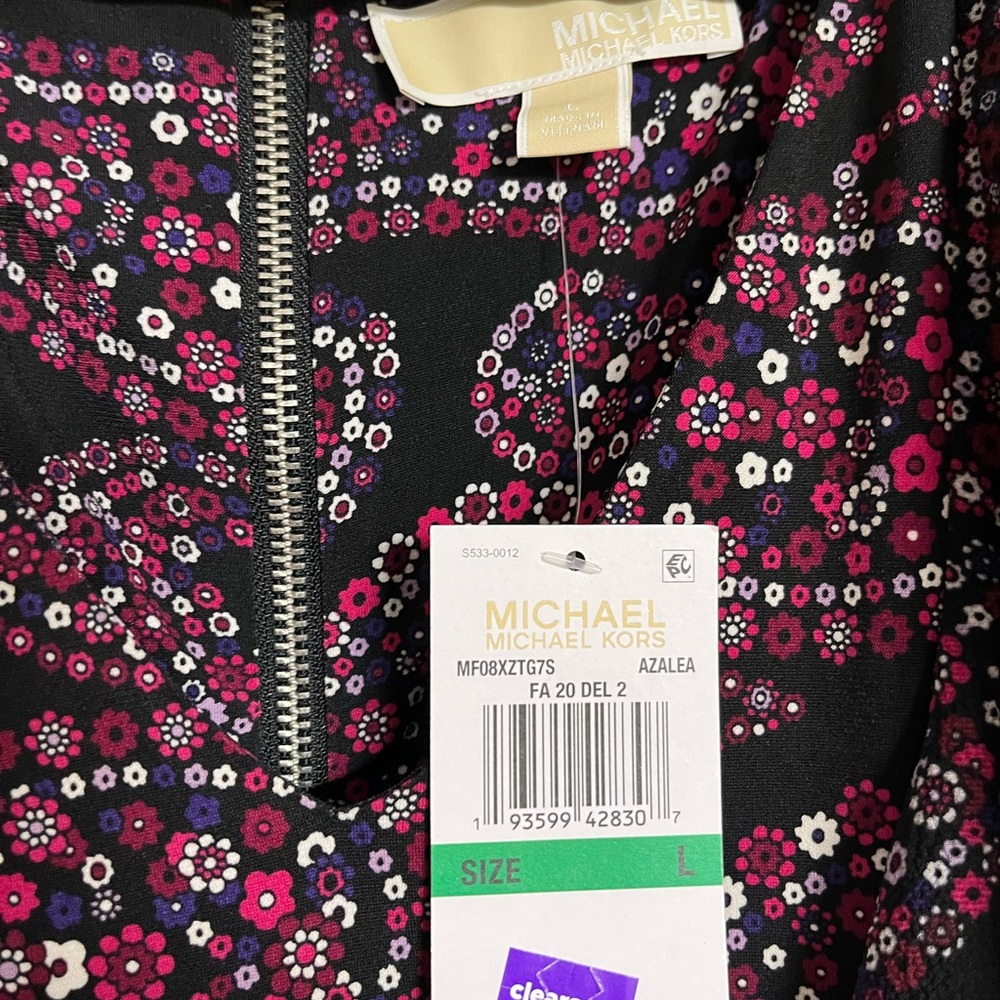 Michael Kors Black and Pink Midi Dress - Picture 2 of 3